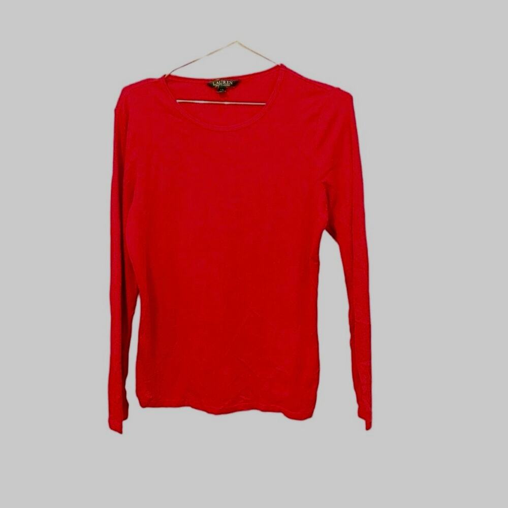 Lauren Ralph Lauren long sleeved red shirt size large